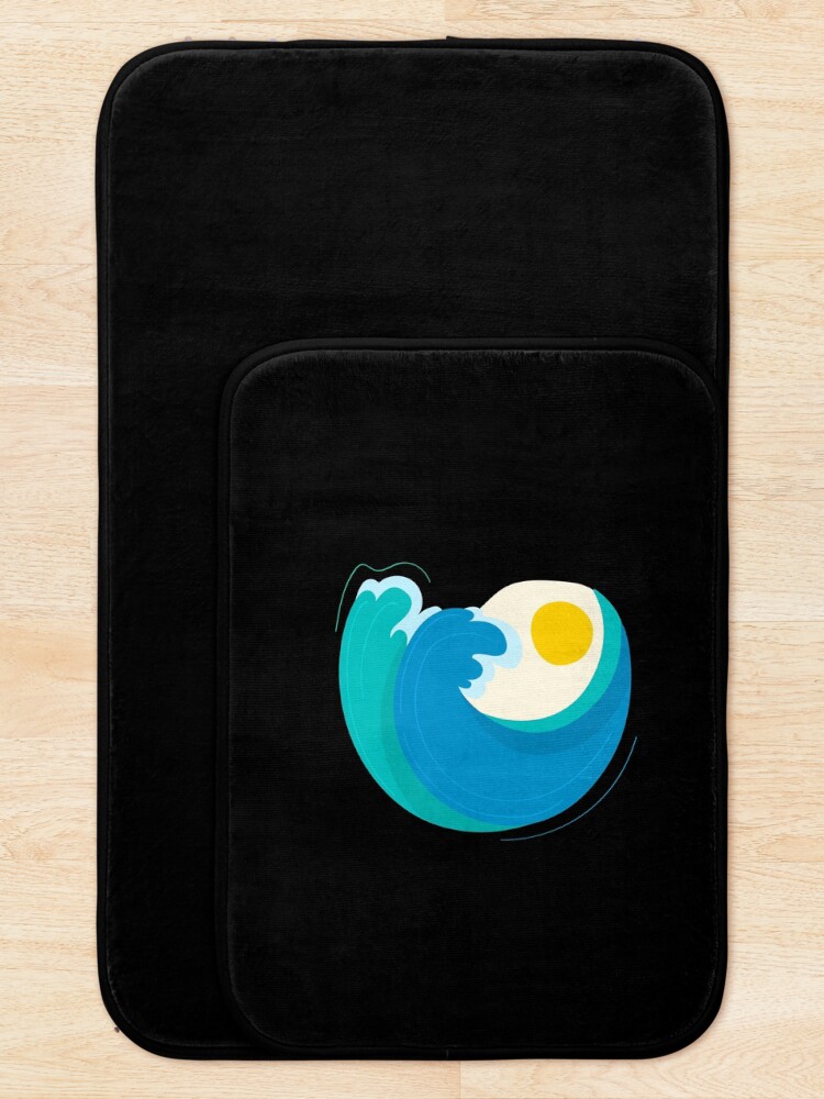 Thumbnail 5 of 6, Bath Mat, Wave designed and sold by fromherotozero.