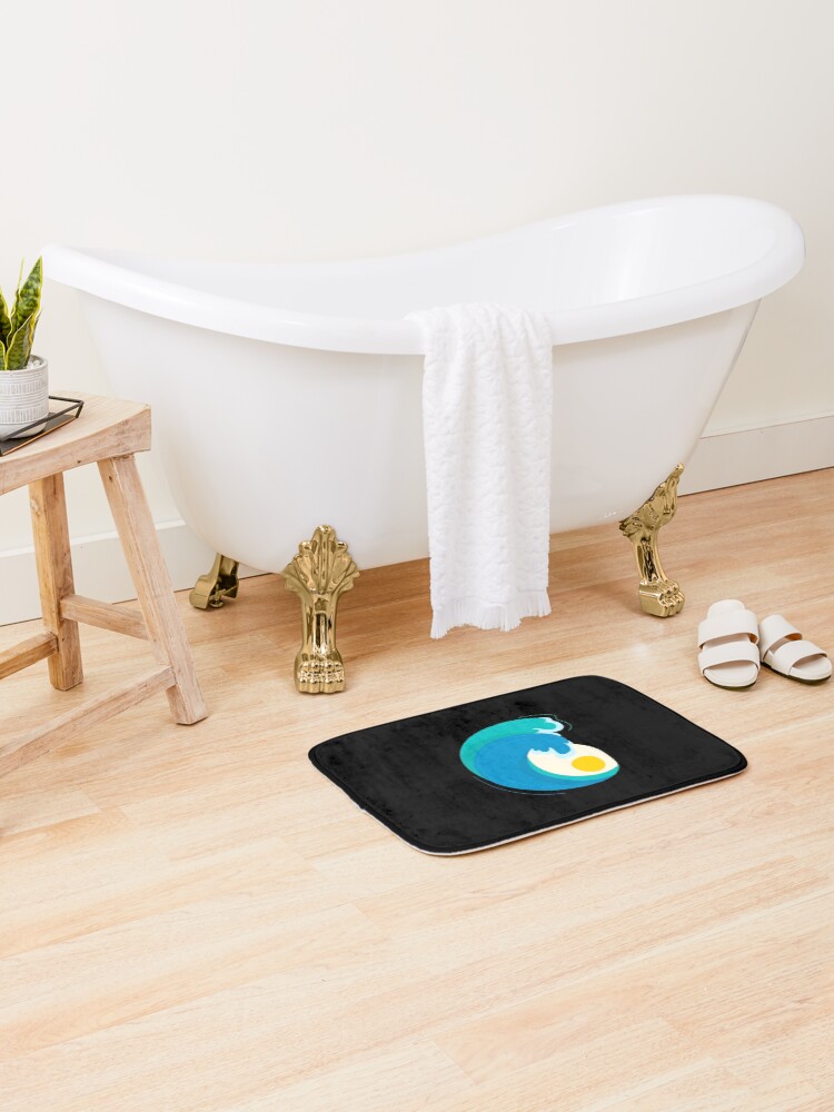 Thumbnail 2 of 6, Bath Mat, Wave designed and sold by fromherotozero.