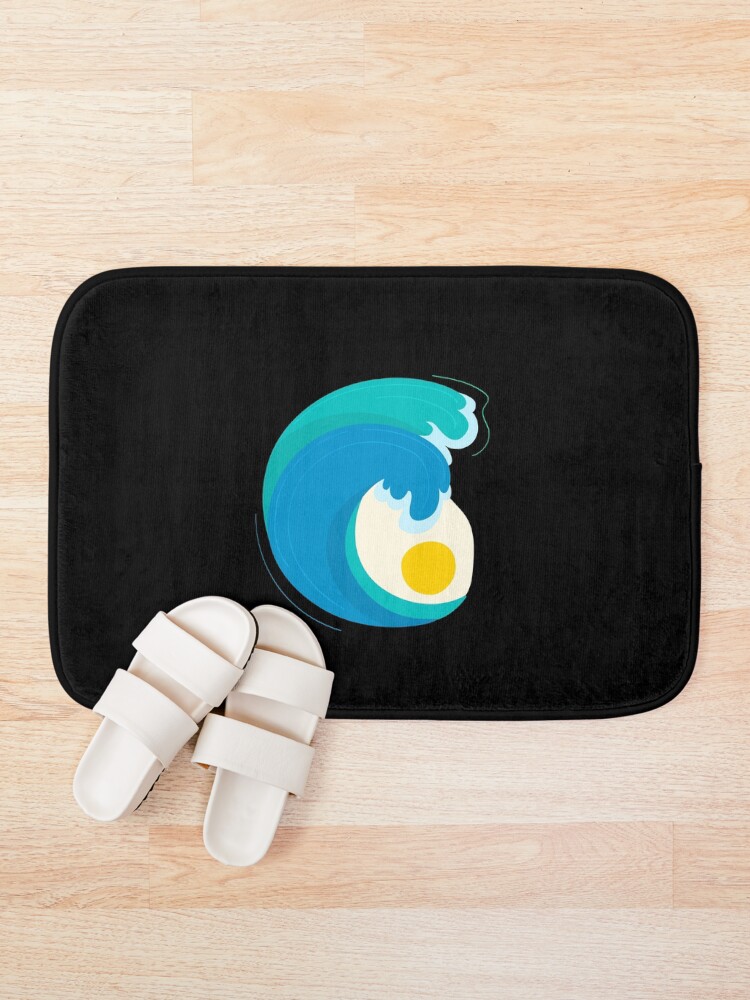 Thumbnail 1 of 6, Bath Mat, Wave designed and sold by fromherotozero.