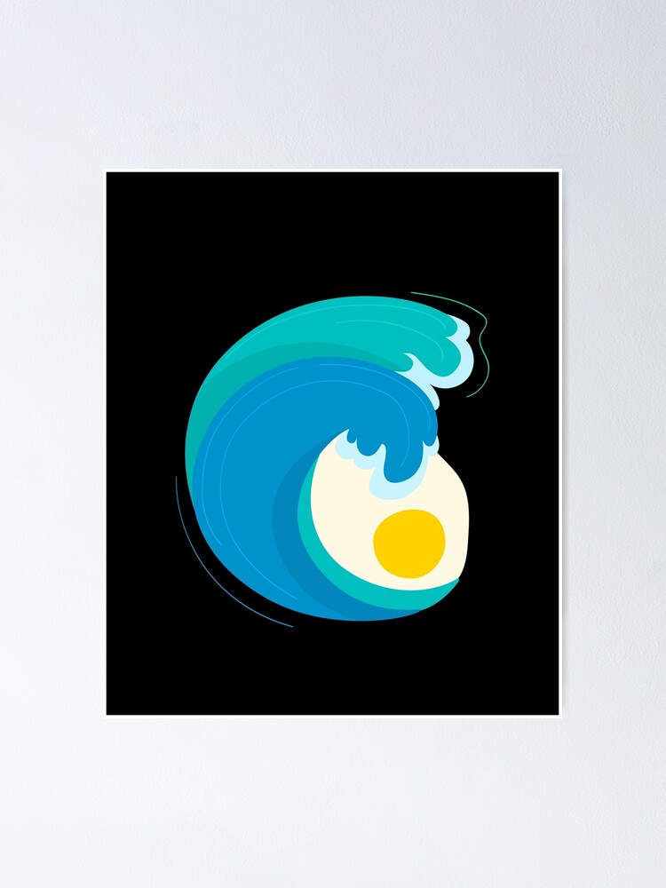 Thumbnail 1 of 3, Poster, Wave designed and sold by fromherotozero.