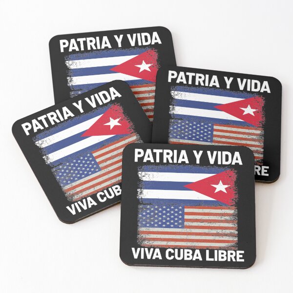 Item preview, PATRIA Y VIDA VIVA CUBA LIBRE - Half American Cuban Flag Vintage Cuba Men Women designed and sold by Tatus Brinal.