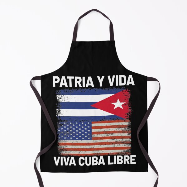 Item preview, PATRIA Y VIDA VIVA CUBA LIBRE - Half American Cuban Flag Vintage Cuba Men Women designed and sold by Tatus Brinal.