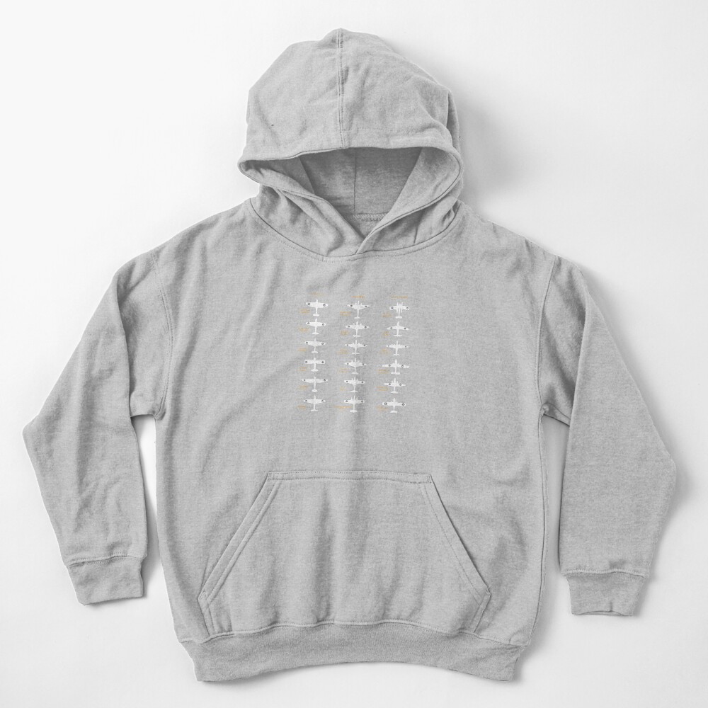 WW2 Aircraft Identification RAF Kids Pullover Hoodie