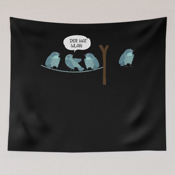 Item preview, WLAN Vogel Comic - He has WLAN - Nerd & IT gift designed and sold by Lenny Stahl.