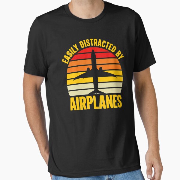 Item preview, Easily Distracted By Airplanes - Funny Pilot Airplane Flying designed and sold by Betadesign77.