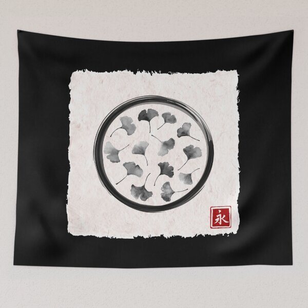 Item preview, Enso Ginkgo Kanji Eternity  designed and sold by ElenaDanilo.