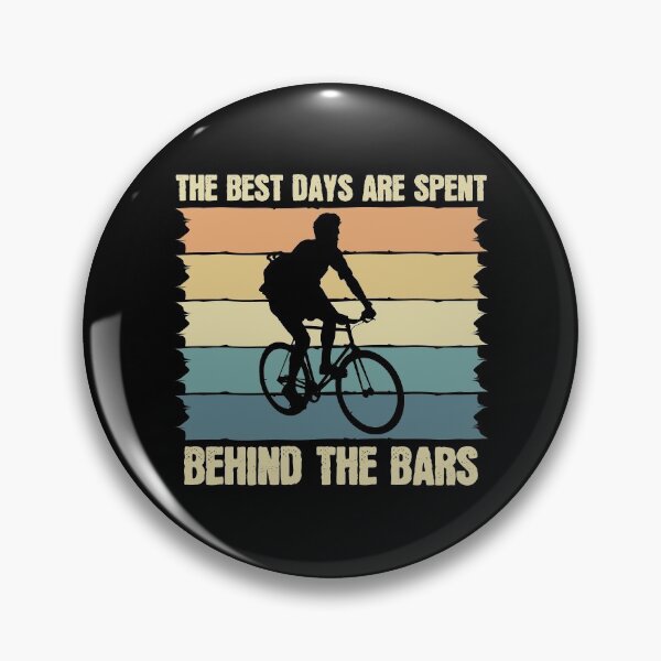 Item preview, The best days are spent behind the bars retro cycling funny cyclist  | Retro Mountain Biking and cycling design | Gifts for cycling and mountain biking lovers designed and sold by Violet Treasures.