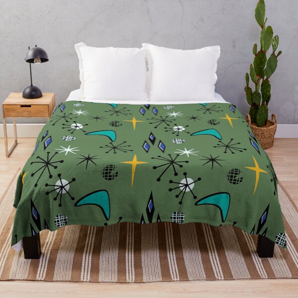Item preview, Retro 60's Christmas Green Geometric designed and sold by Sharon Schwalbe.