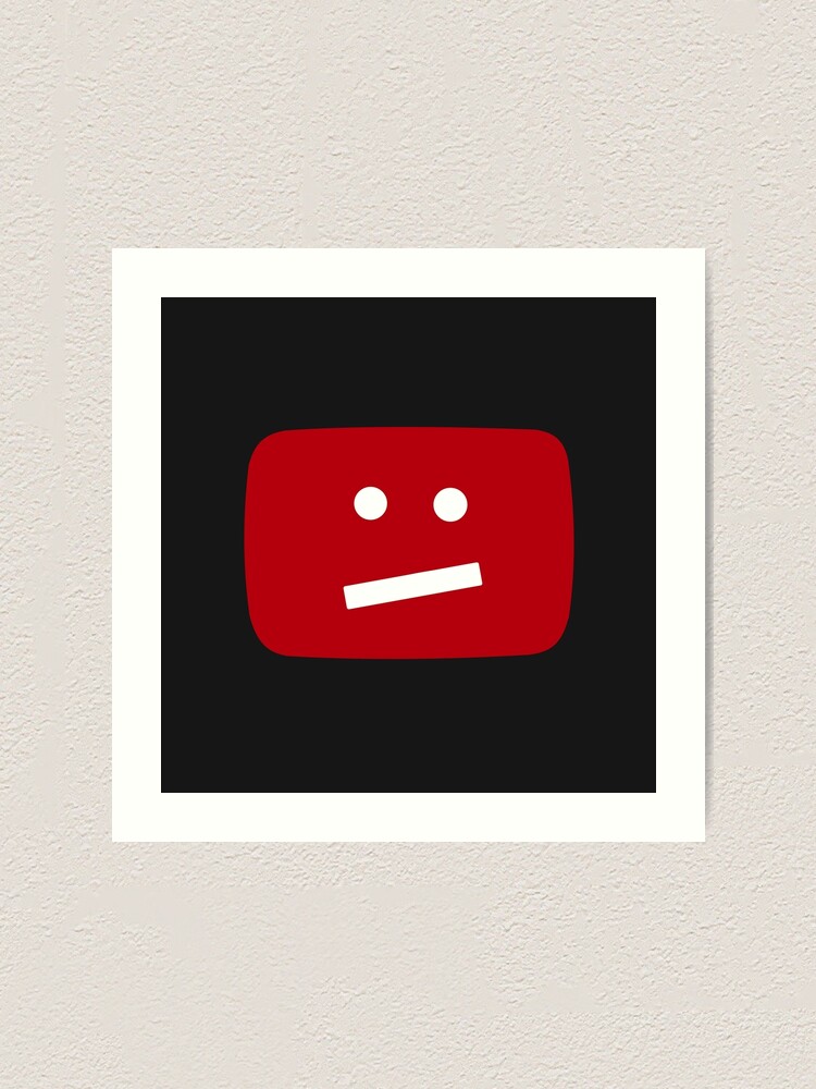 Alternate view of YouTube :/ Face Logo Art Print