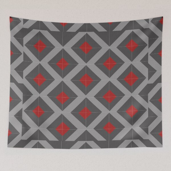Item preview, Grey and Red Argyle designed and sold by Liz Redbrake.