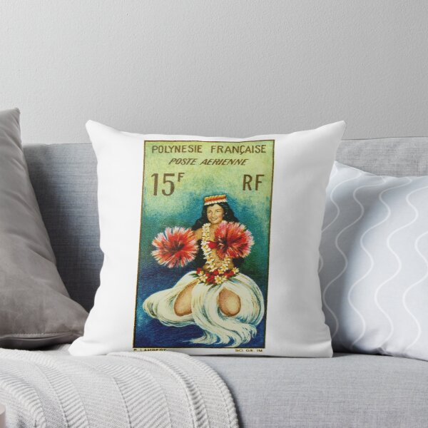 Item preview, Vintage 1964 Tahitian Dancer Postage Stamp designed and sold by retrographics.