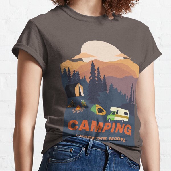 Camping Under The Moon Classic T-Shirt