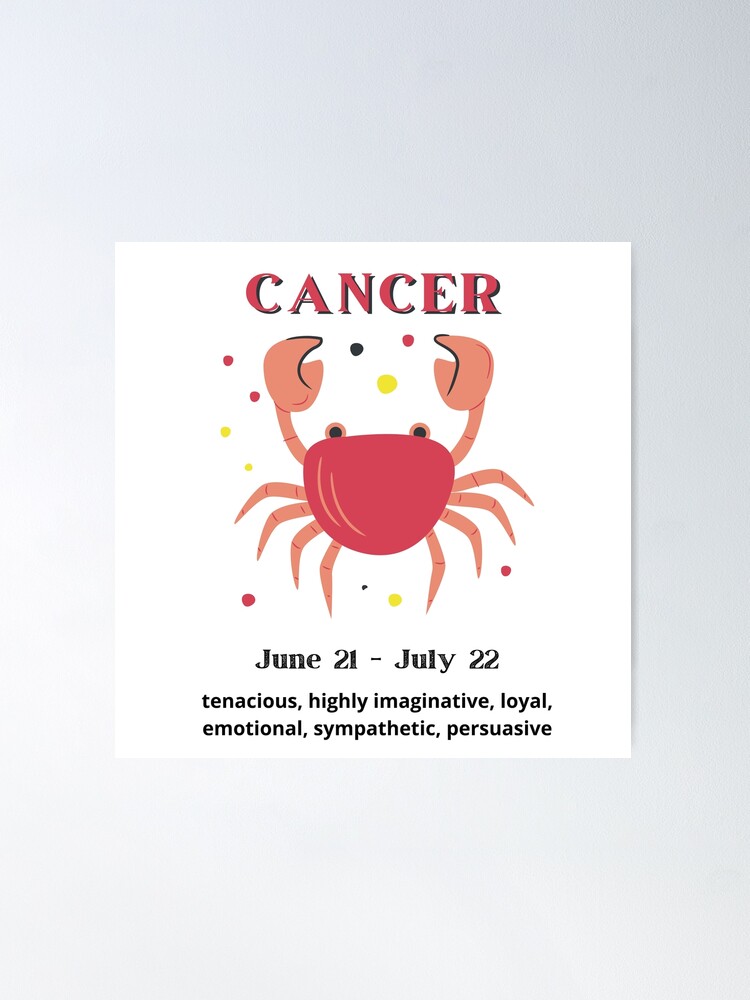 Cancer Star Sign Poster