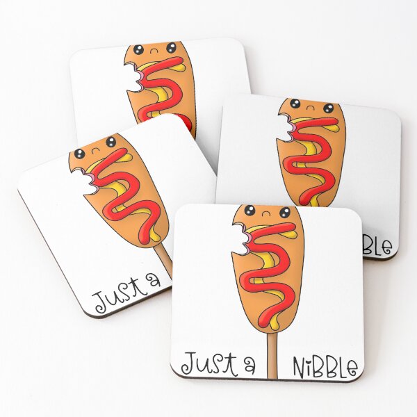 Item preview, Kawaii Nibbled Corndog designed and sold by hk2001.