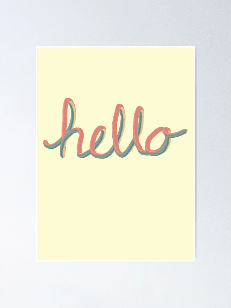 Thumbnail 1 of 3, Poster, Retro hello designed and sold by Riah1618.