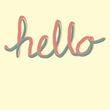 Artwork thumbnail, Retro hello by Riah1618