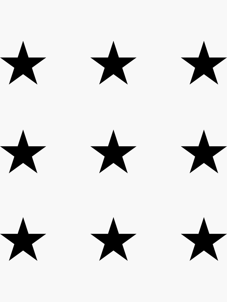  9 Black Colored Stars Pack Sticker For Sale By Sonia10 Redbubble