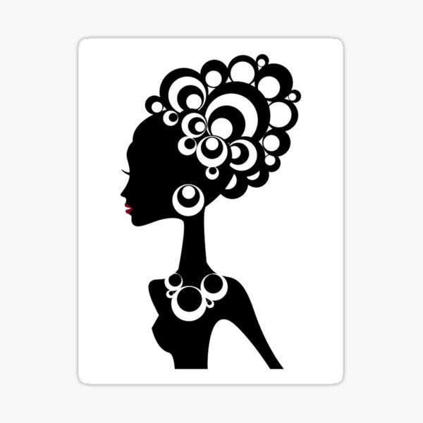 Mode Mädchen Vektorgrafiken Sticker