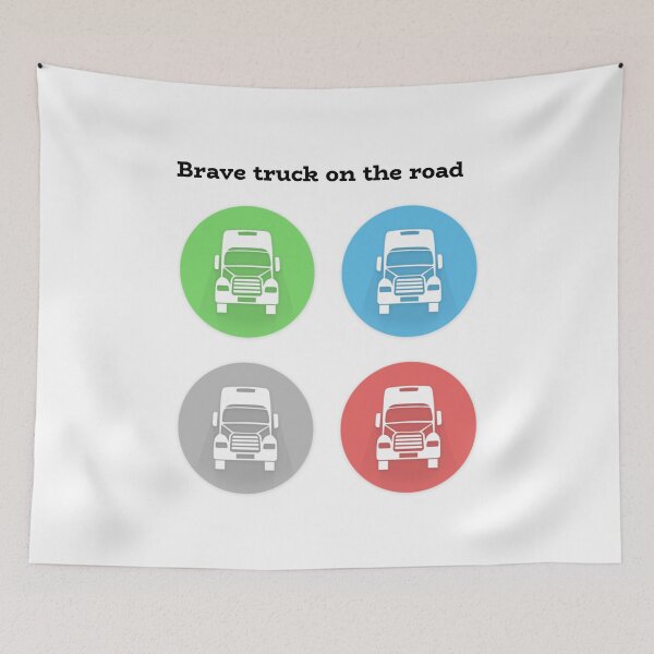Item preview,  Brave truck on the road designed and sold by creativeknow.
