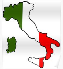 Map of Italy Poster