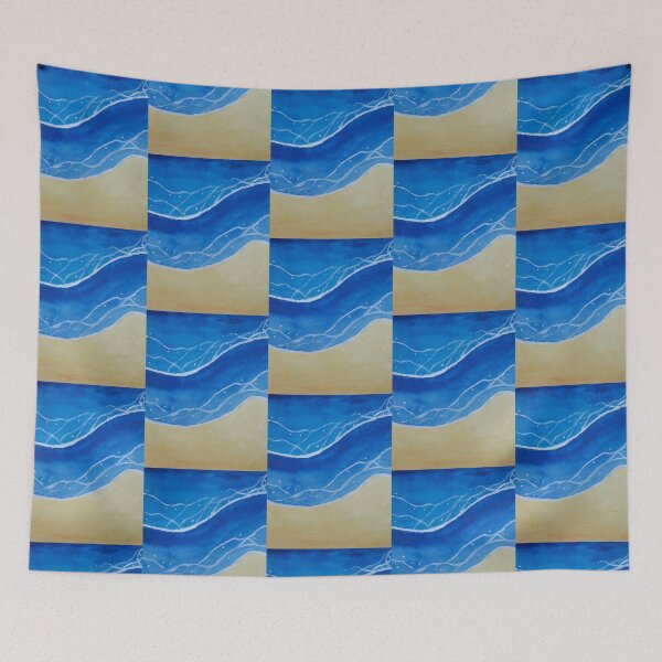 Item preview, Ocean Waves Watercolor Print designed and sold by jnerarts16.