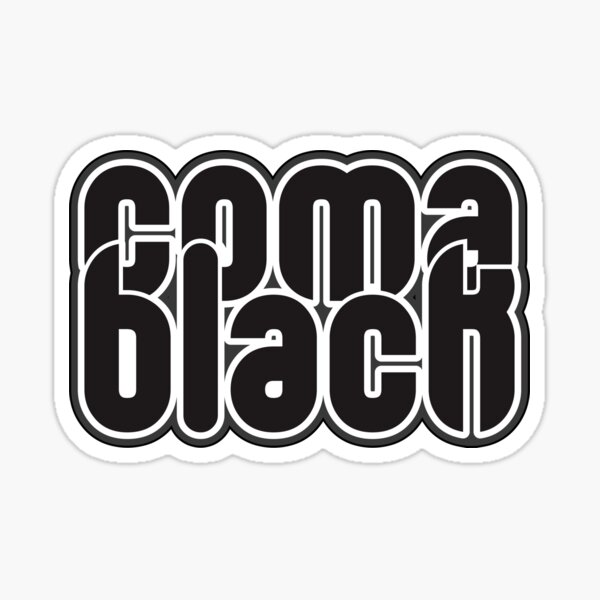Coma black Sticker