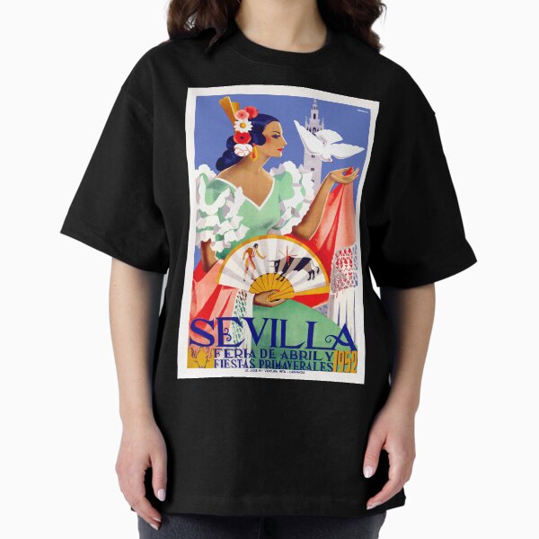 Vista previa del artículo con la obra «Cartel de la Feria de Abril de Sevilla, España, 1952», diseñado y vendido por retrographics.