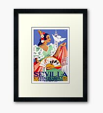1952 Sevilla Spanien April Fair Poster Gerahmtes Wandbild