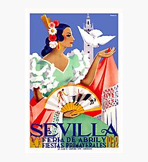 1952 Seville Spain April Fair Poster Photographic Print