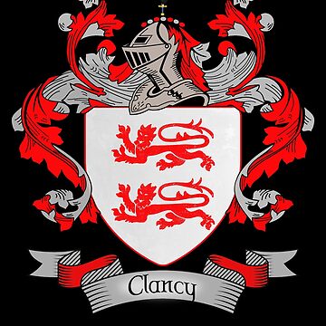 Clancy Coat of Arms Vintage Poster 