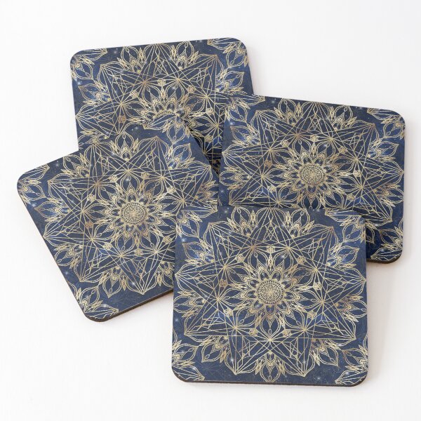 Item preview, Gold Blue Mandala Star Nebula Design designed and sold by InovArtS.