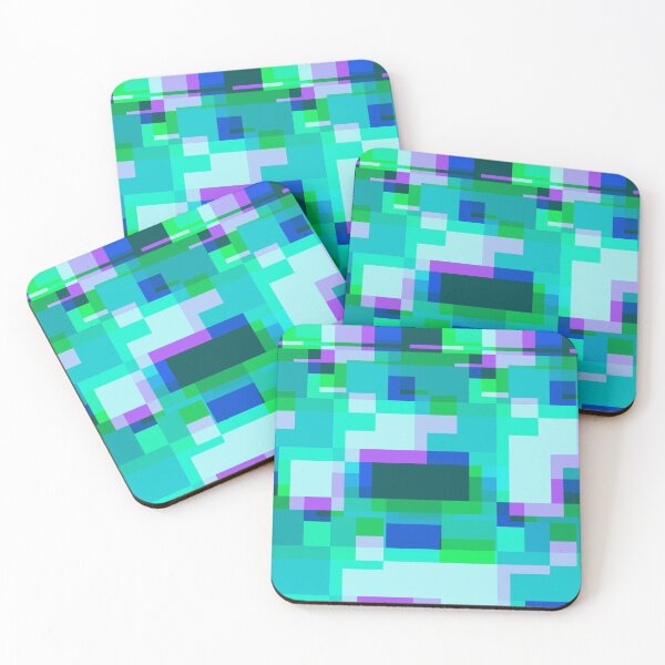 Item preview, Funky Teal and Purple Geometric Pattern designed and sold by Krysanthe.