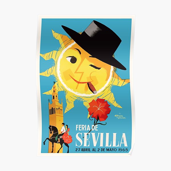 1965 Seville Spain April Fair Poster Poster