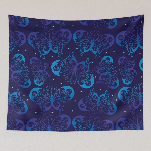 Item preview, Butterfly art of blue butterfly background - gift for butterfly lovers designed and sold by Alice-Elgawi.