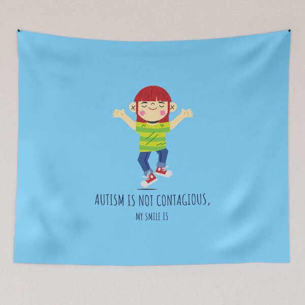 Item preview, Autism Is Not Contagious - Autism Awareness Quote designed and sold by Studio TANFF.