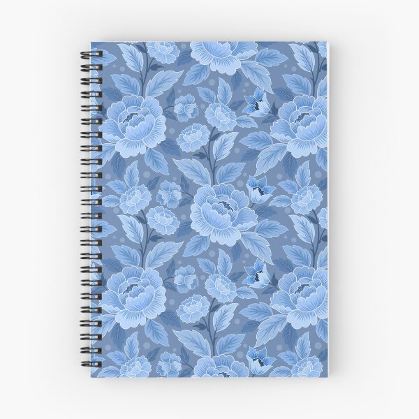 Item preview, Blue Monochrome Flower Ornament Pattern designed and sold by Arne Smet.
