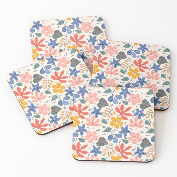 Item preview, Colorful Flowers and Leaf Pattern designed and sold by Arne Smet.