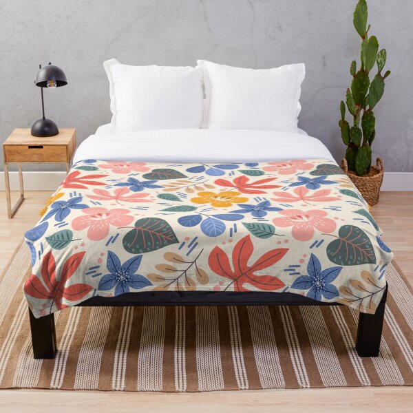 Item preview, Colorful Flowers and Leaf Pattern designed and sold by Arne Smet.