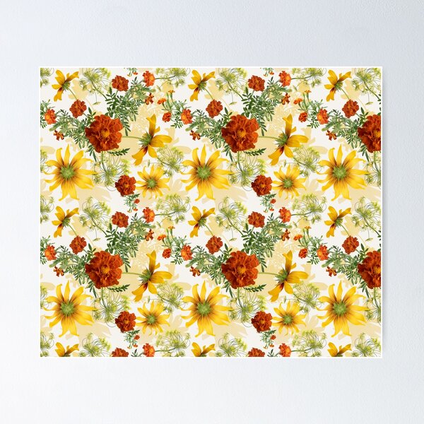 Item preview, Cheerful Botanical Floral Print Pattern (See others in the set!)  designed and sold by cozycaroline.