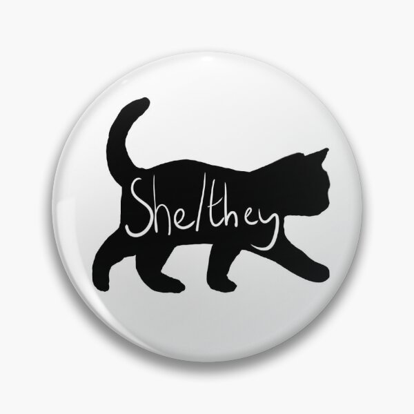 Item preview, She/they prounon cat   designed and sold by may1249.