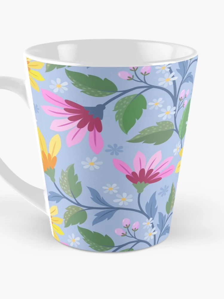 Thumbnail 3 of 4, Coffee Mug, Colorful Hand Draw Flower Design Pattern designed and sold by Arne Smet.