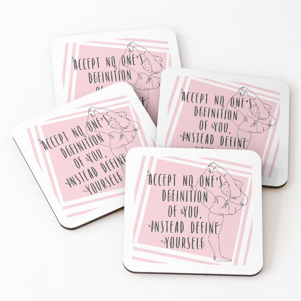 Item preview, Define yourself, fat yoga  body positivity, yoga pose designed and sold by Melanie-Palmer.