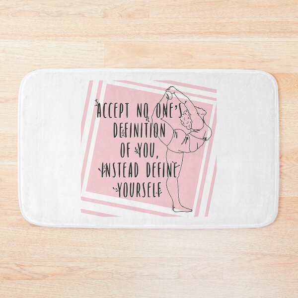 Item preview, Define yourself, fat yoga  body positivity, yoga pose designed and sold by Melanie-Palmer.