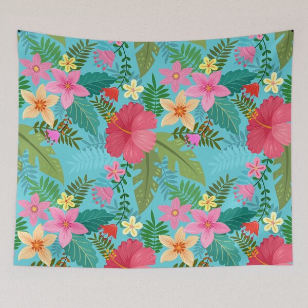 Item preview, Hand Drawn Colorful Hibiscus Pattern designed and sold by Arne Smet.