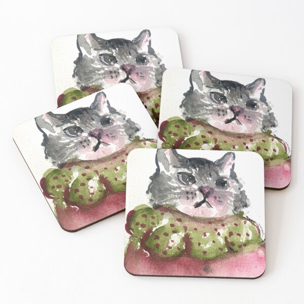Lea the Cat Coasters (Set of 4)