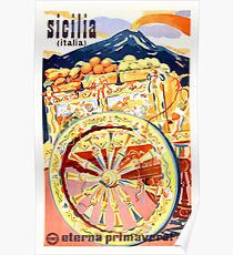 Sizilien-Italien-Reise-Plakat 1947 Ewiger Frühling Poster