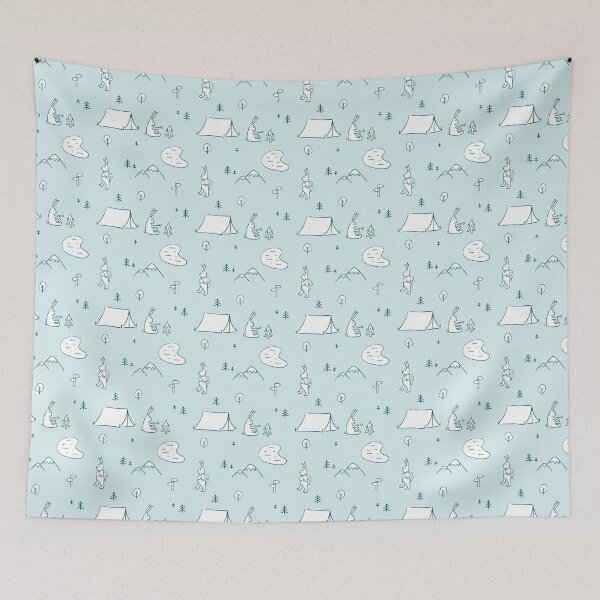 Item preview, The Hiking Bunny - blue version designed and sold by Domska.