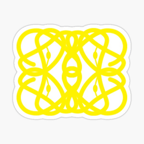 Stylized Hemoglobin - Yellow Sticker