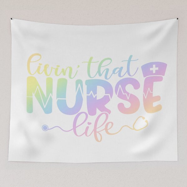 Item preview, Livin that nurse life - funny nurse gift designed and sold by PickaSticka.
