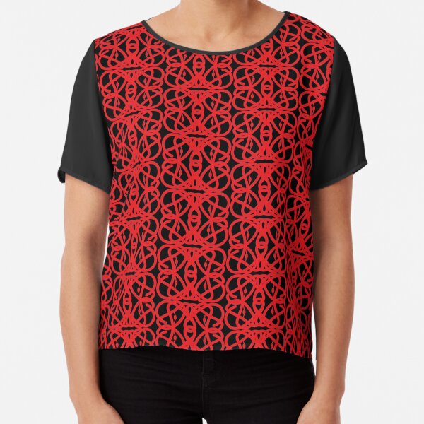 Stylized Hemoglobin - Red Chiffon Top
